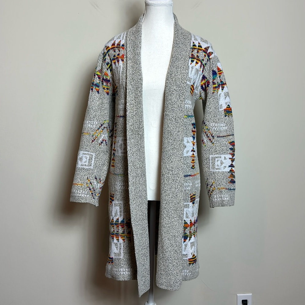 M Anthropologie Northern Angel Southwest open sweater